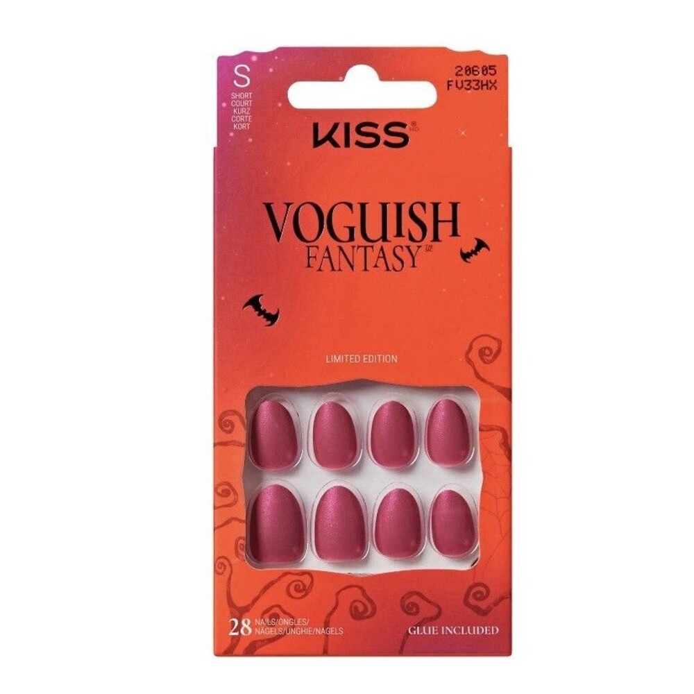 KISS Voguish Fantasy Limited Ed. Halloween Press On Glow Nails Ghostly Glow